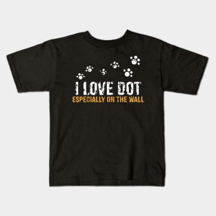 DOT Day I Love DOT Cute Cat Vintage Kids T-Shirt